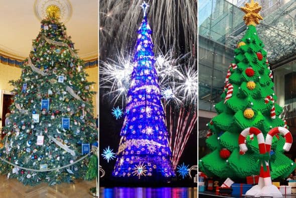 Estos árboles de navidad nada tienen de comunes, algunos han roto récords y otros simplemente nos dejan con el ojo cuadrado. Mira las mejores fotos.