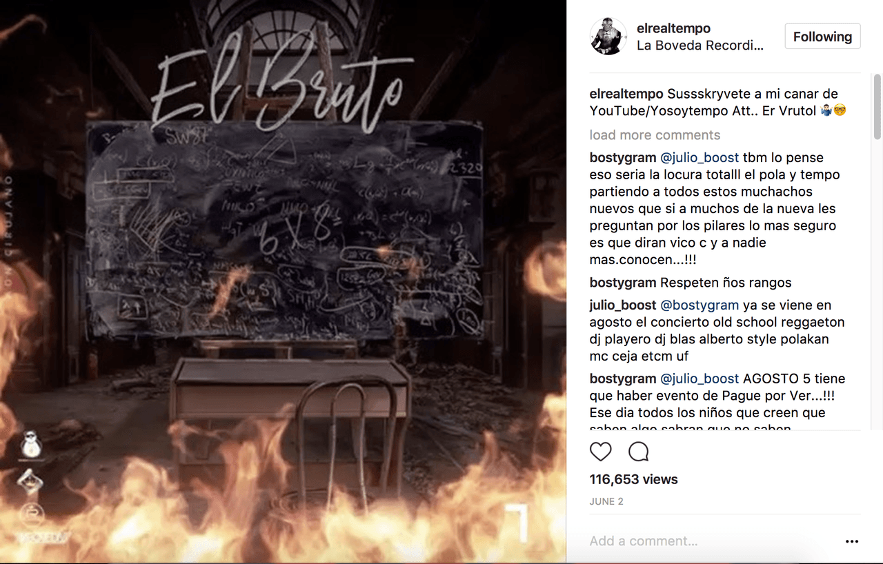 Tempo anuncia que un nuevo tema saldrá pronto. Dando indicación a un segundo asalto en la contienda.