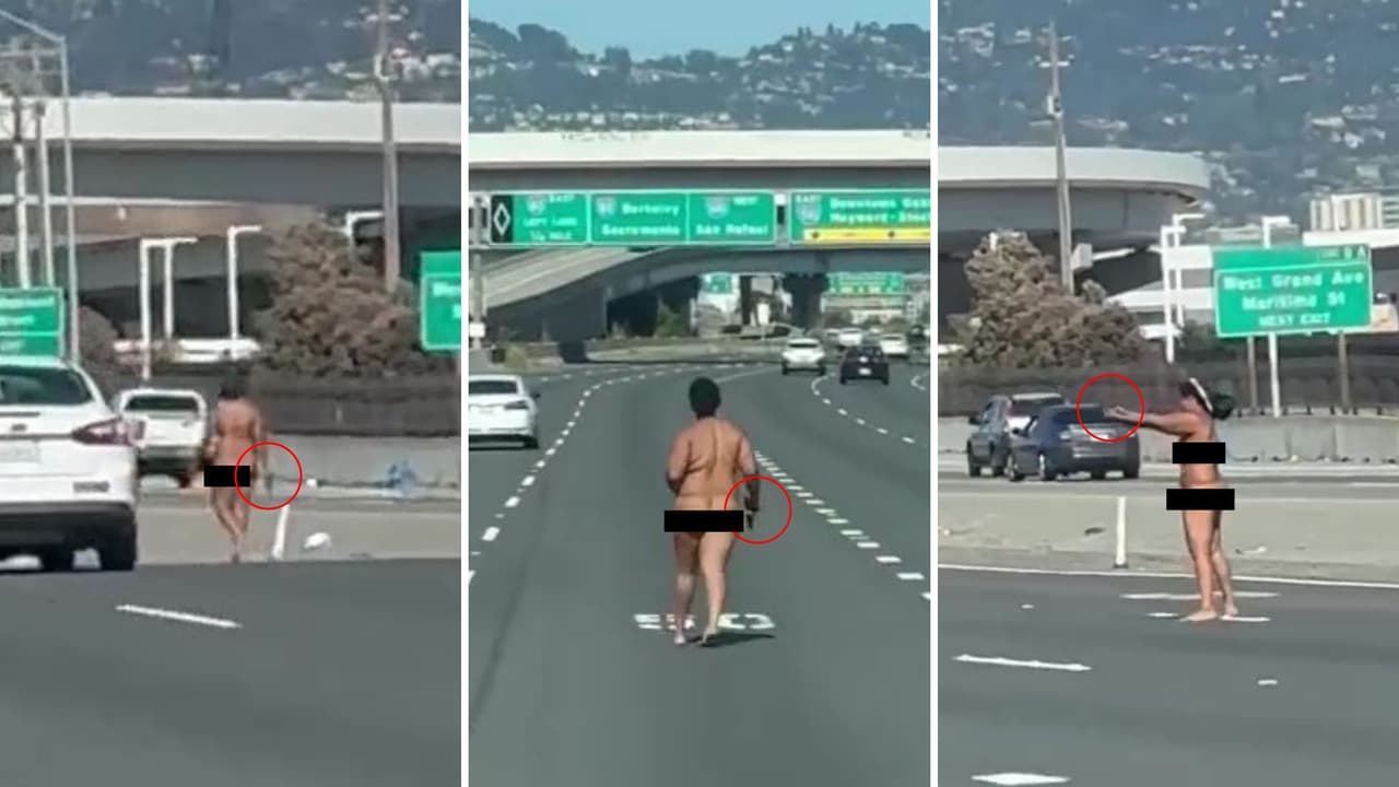 Revelan cargos contra mujer de Sacramento que disparó desnuda en el Bay Bridge