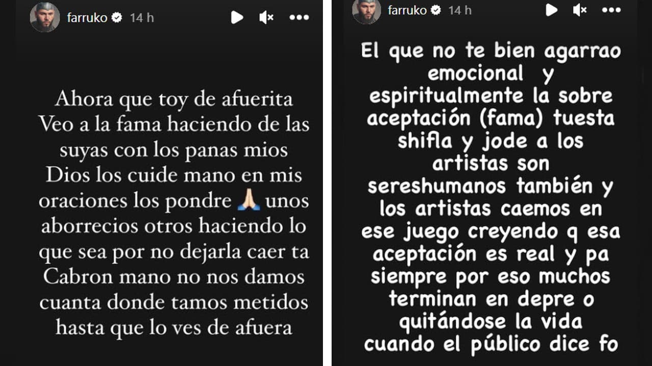 Farruko habló sobre la fama y lo que 'provoca' en los artistas.