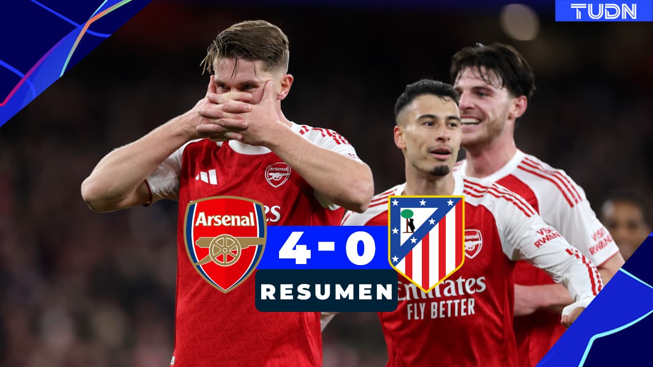 ¡Brutal! Arsenal humilla al Atlético con cuatro goles en 13 minutos