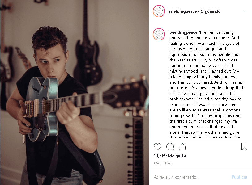 "Recuerdo estar enojado todo el tiempo cuando era adolescente […] Mi relación con mi familia, amigos y el mundo sufrió. Y entonces arremetí más".