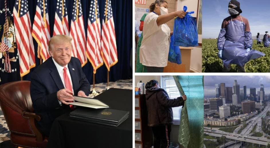 El presidente Trump firmó una serie de medidas ejecutivas, para ayudar a enfrentar la crisis del coronavirus, sin esperar por la aprobación del Congreso de EEUU. Si bien está por verse si se pueden ejecutar o no este sería el impacto del mandato para Los Ángeles, el epicentro de la pandemia en California.