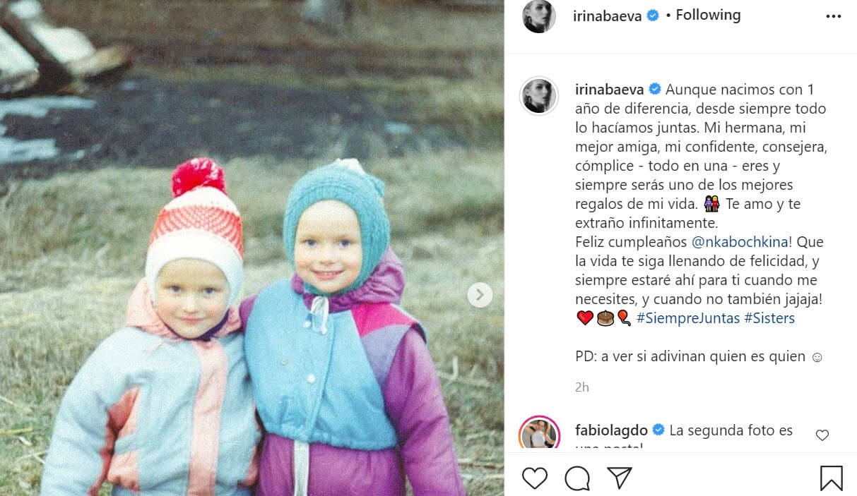 "Aunque nacimos con 1 año de diferencia, desde siempre todo lo hacíamos juntas", escribió en su mensaje. 
<br>
