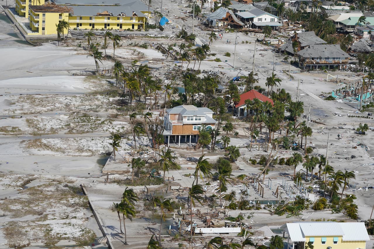 Area where homes once stood is seen in the aftermath of Hurricane Ian, Thursday, Sept. 29, 2022, in Fort Myers Beach, Fla.
