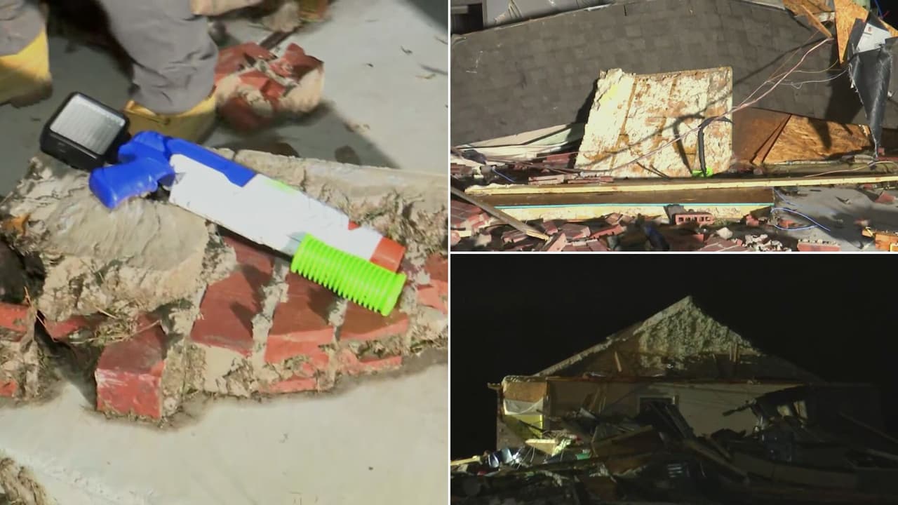 Aunque las autoridades aclararon que no hay personas heridas, ni víctimas mortales, algunas casas quedaron reducidas a escombros tras el paso de un tornado por Powderly, en Texas.