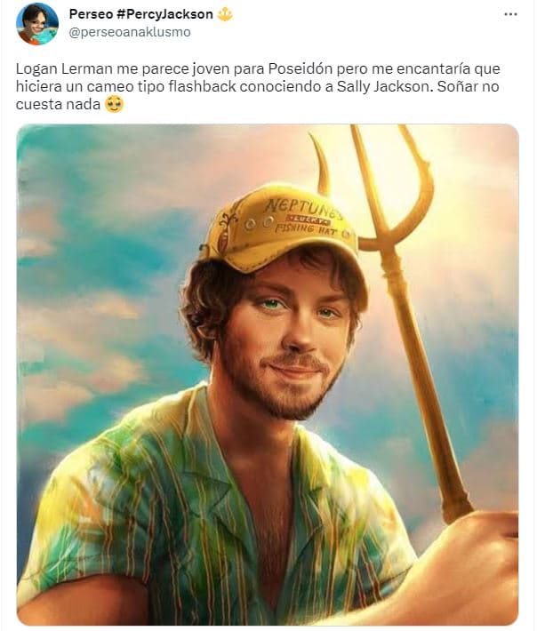 Fan art Logan Lerman como Poseidón