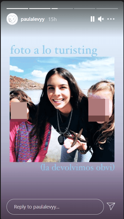 Paula Levy, como su padre, también declaró que su video había sido una broma. El 12 de diciembre, aseguró que se llevaba muy bien con todos y agradeció a su abuela Talina y a Ana Bárbara por apoyarla: "Sí es responsabilidad de mi papá, pero cada quien me apoya como puede. Me apoyan una infinidad de personas y cada una me da lo que me puede dar y con eso estoy completa, estoy feliz y muy agradecida".