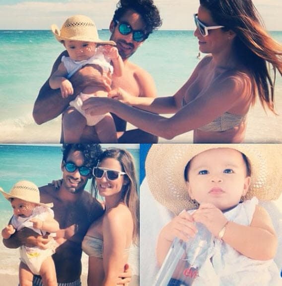 La pareja dio la bienvenida a este mundo a su pequeña Erin el 27 de febrero de 2013, en Rosario, Argentina, lugar de nacimiento de Lola.