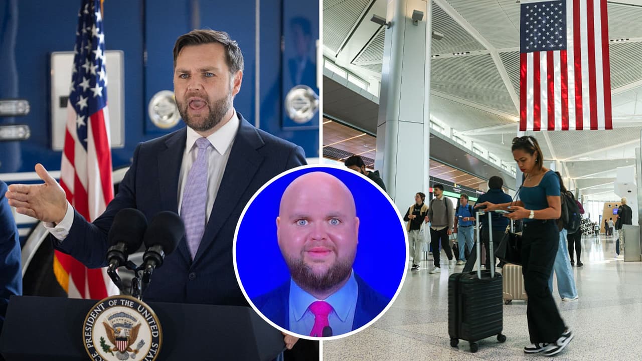 Deportado por un meme: turista noruego expulsado en aeropuerto de Newark por imagen de JD Vance pelón