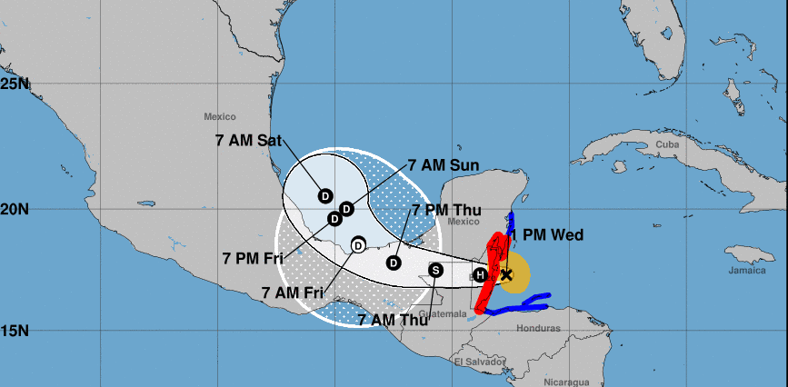 El huracán Lisa se encuentra en el mar Caribe y está a punto de tocar tierra 