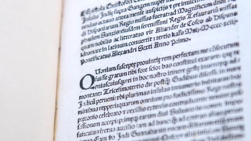 La carta fue escrita a mano hace más de 500 años para dar a conocer a los reyes de España las novedades que el genovés iba encontrando.