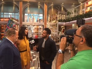 José Santana y Saritza Alvarado disfrutaron de la transmisión del show previo a la gran final de La Banda.