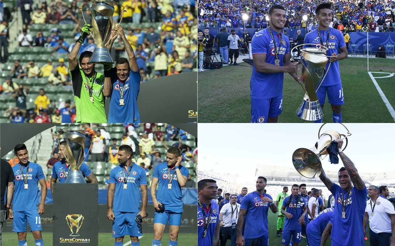 Así vivió Cruz Azul la premiación tras levantar el trofeo de la Supercopa MX 