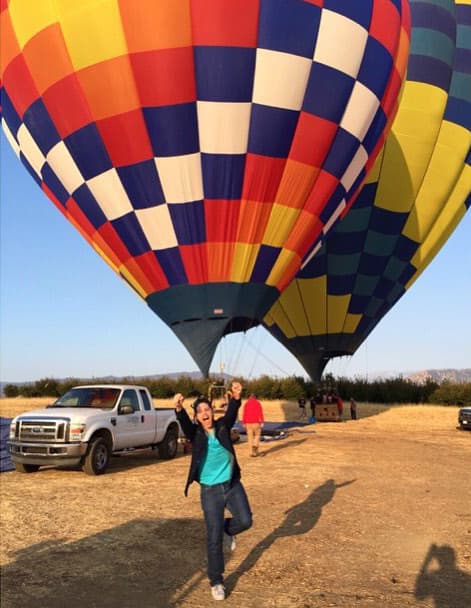Chabán cumplió uno de sus sueños que era viajar en globo.