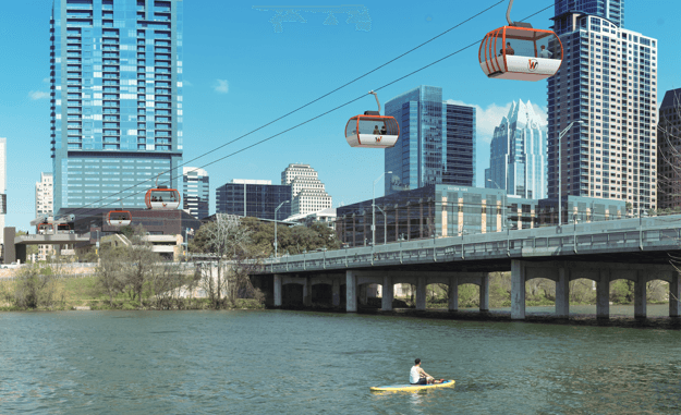 Austin planea un teleférico para “volar” sobre la congestión vehicular