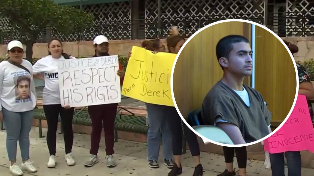 "Mi corazón de madre dice que el niño es inocente": Manifestantes piden juicio justo para Derek Rosa, adolescente acusado de asesinar a su mamá 