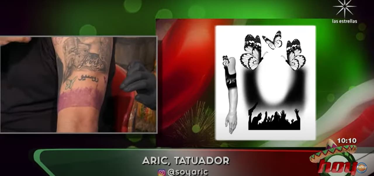 "
<b>Era una sobrina que vivía con nosotros</b>, de parte de mi exesposa (Mayeli Alonso) y ella tuvo un accidente y falleció, entonces varios familiares nos pusimos este tatuaje", contó sobre Rocío, quien murió a los 24 años en 2015 en una carretera de Ciudad Juárez, México.
<br>