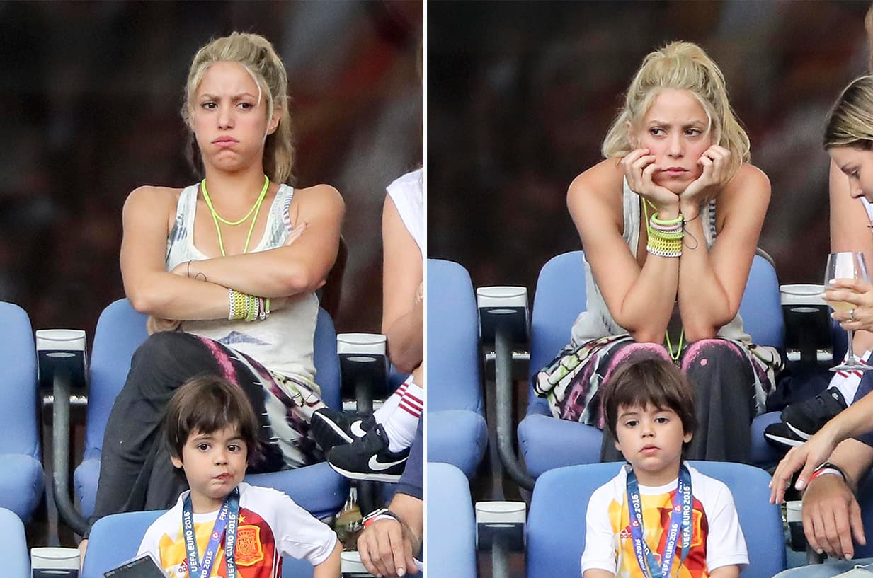 Vaya día que tuvo Shakira mientras presenciaba el partido entre España e Italia, de la Eurocopa, donde su amado Gerard Piqué jugó con todo para ganar, pero no todo fue maravilloso...