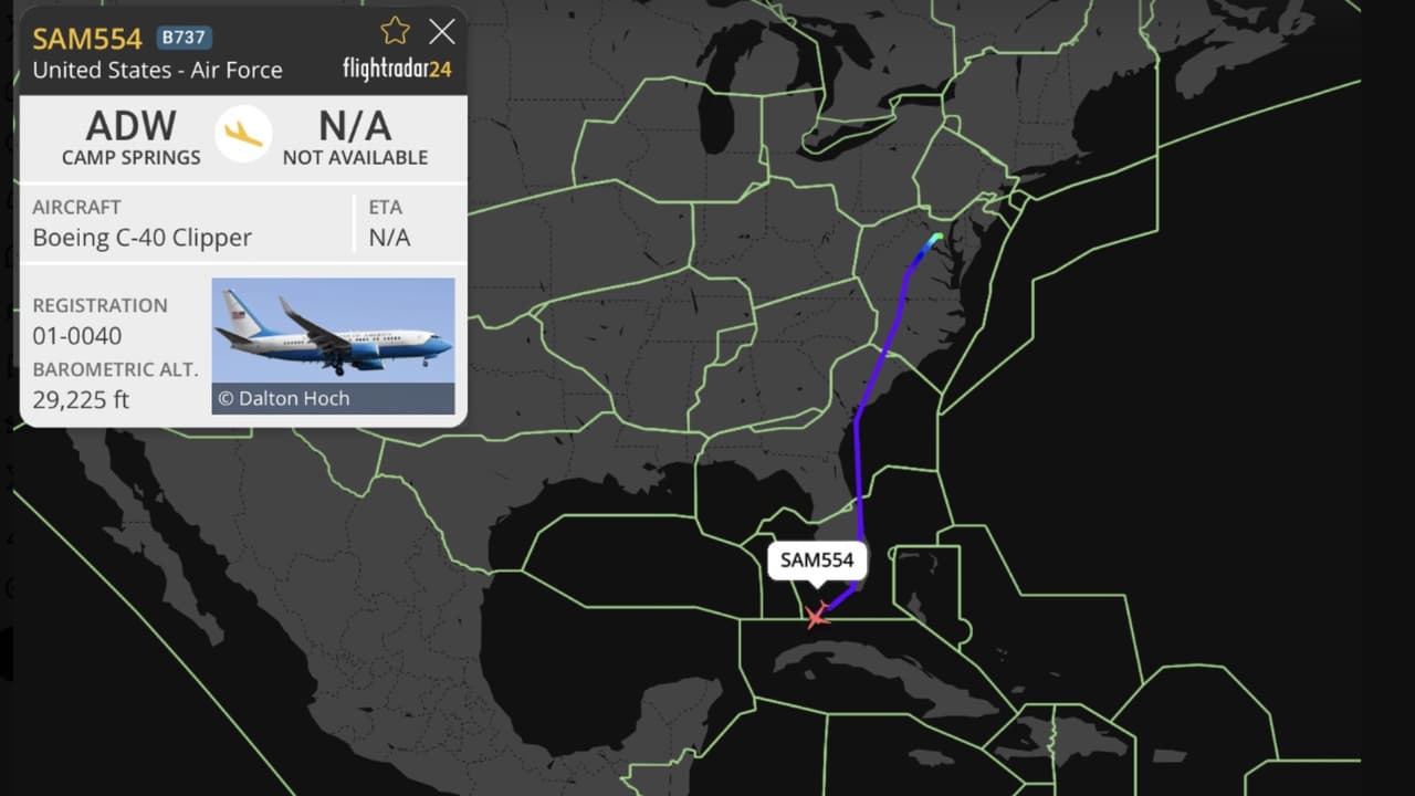 Aterriza en La Habana un avión que despegó de la Base Andrews en Washington