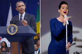 El Presidente de los Estados Unidos quedó impresionado por la belleza y talento de Katy Perry en la Casa Blanca.
