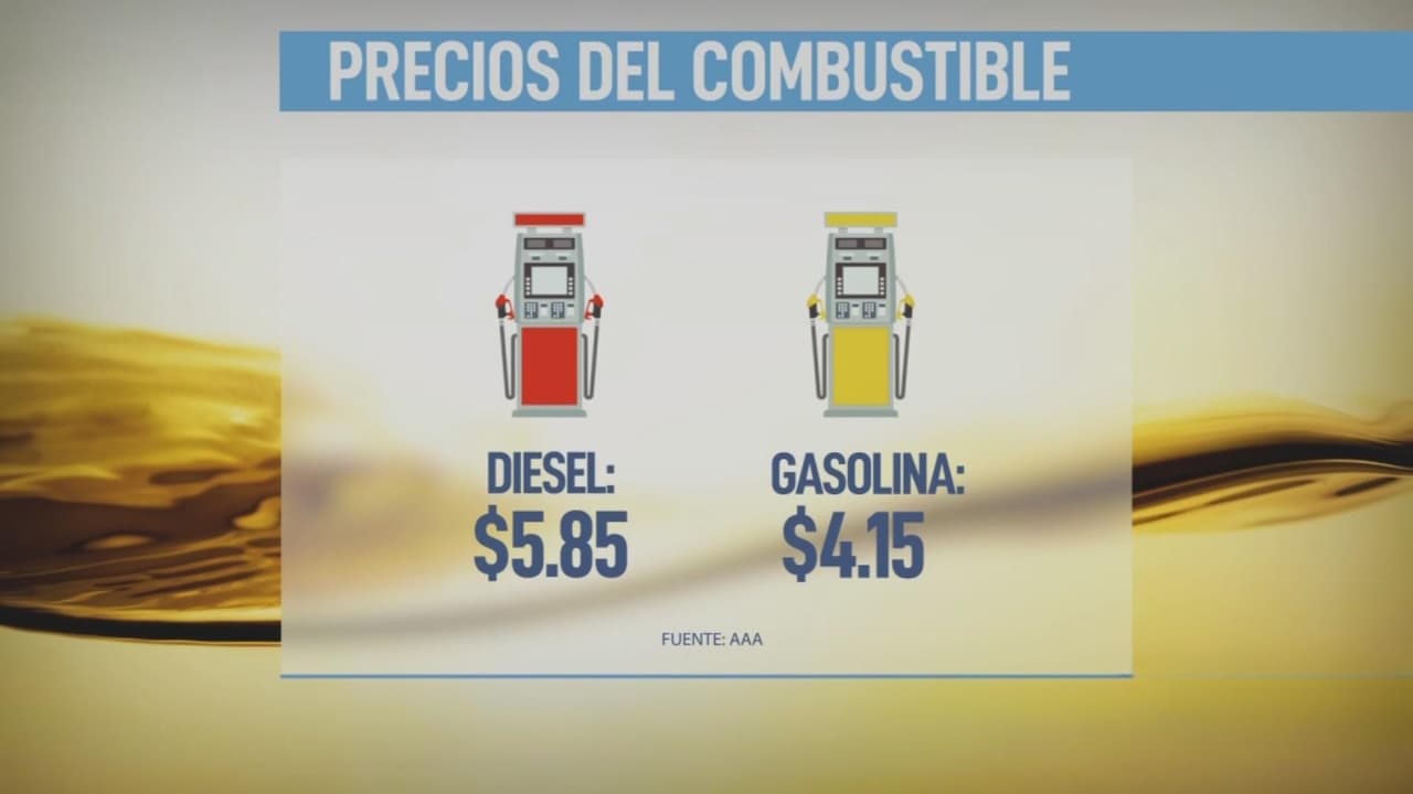 Diésel a $5.85 y gasolina a $4.15, precios récord ante el inicio del fin de semana del Día del Trabajo