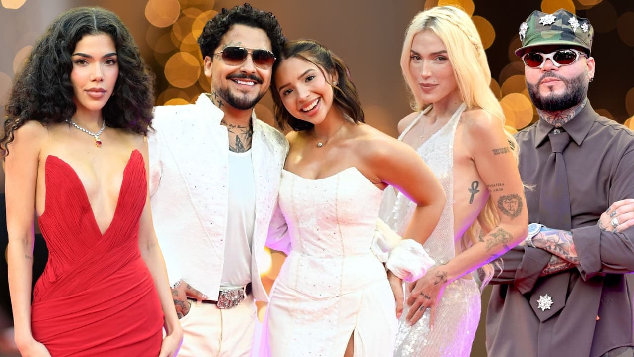 Ángela Aguilar, Nodal, Kenia Os y más famosos que desfilaron en la alfombra de Premios Juventud