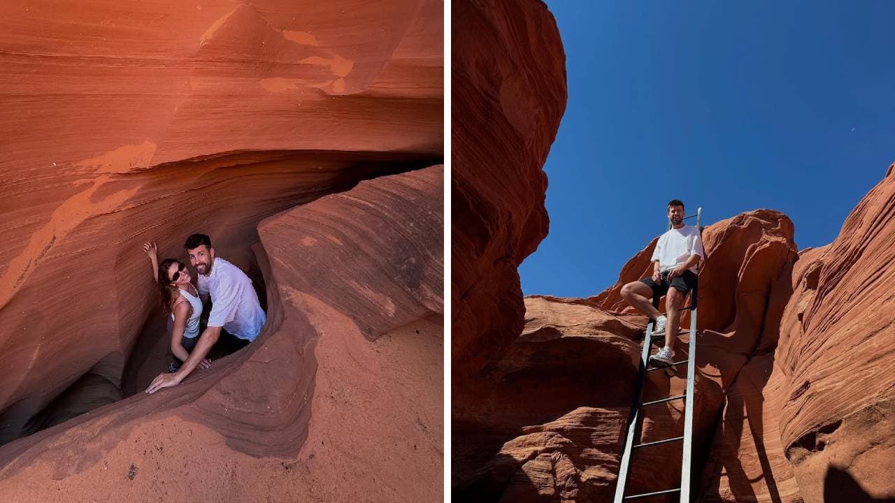 Piqué y Clara Chía visitando El Gran Cañón en Arizona.
