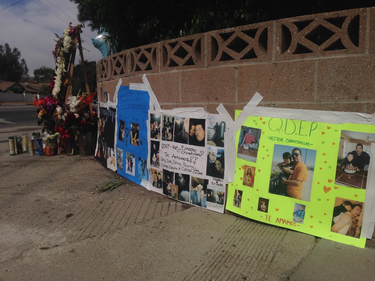 Dos hermanos atropellados fueron recordados en el barrio angelino de Chatsworth. El altar ha sido retirado.