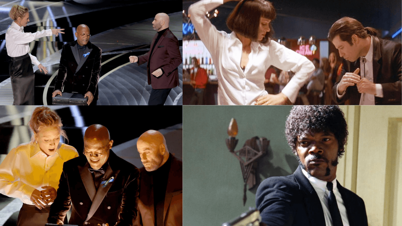 Uma Thurman, Samuel L. Jackson y John Travolta