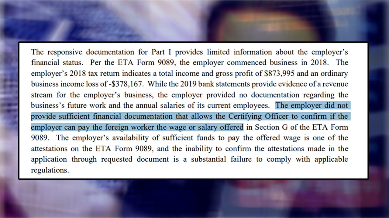 El Departamento de Trabajo señala que Hercules Staffing no pudo demostrar que podía cubrir el pago de los empleados.