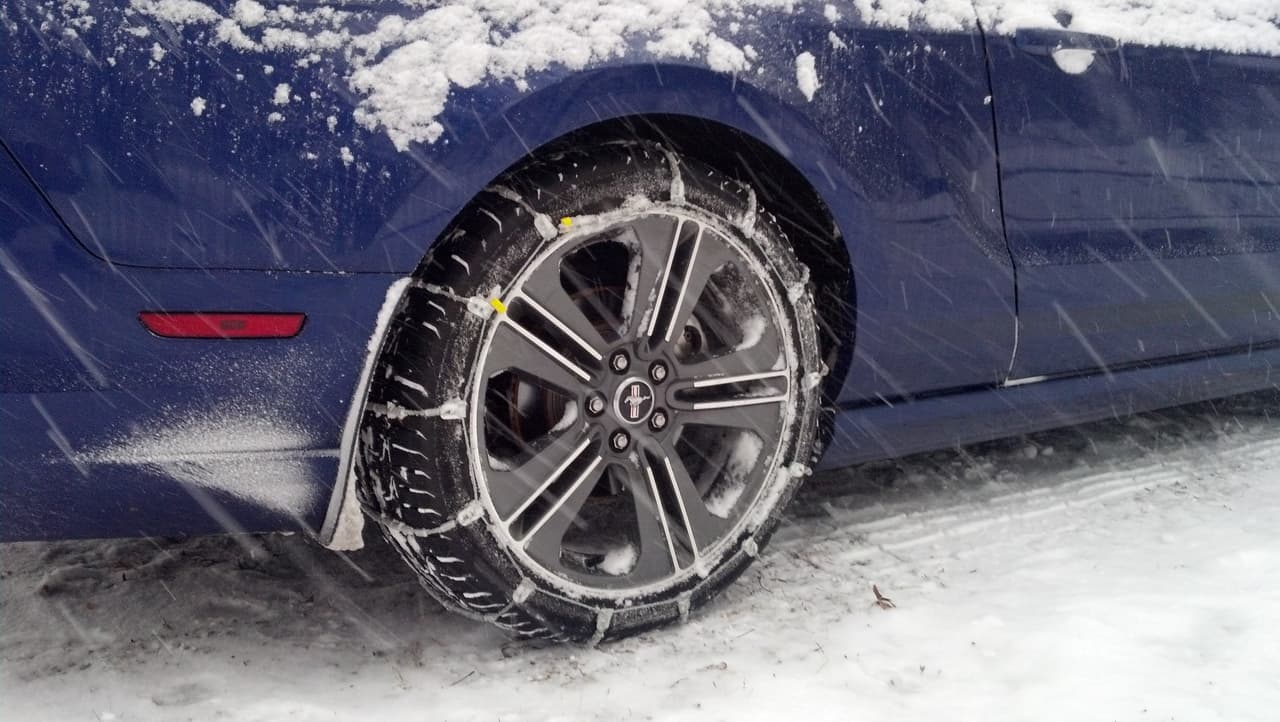 A veces las cadenas son necesarias para el manejo en nieve