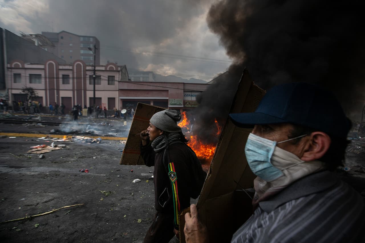 Enfrentamientos en Ecuador