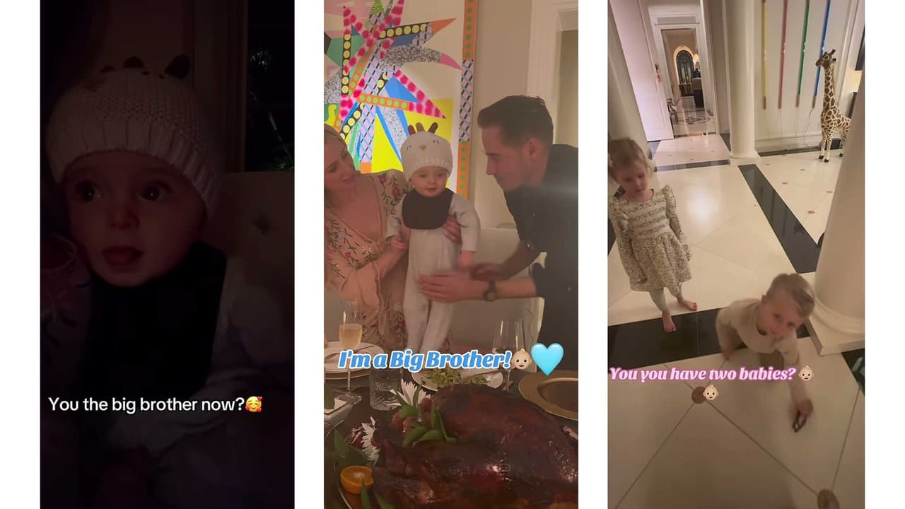 Paris Hilton mostró a su hijos Phoenix, a quien llamó el "hermano mayor".