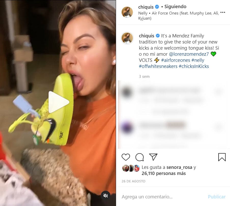 El 26 de agosto, la intérprete de 'Vas a volver' compartió con sus seguidores un breve video de una tradición que tiene con su marido y lo llamó 
<b>"mi amor"</b>.
<br>