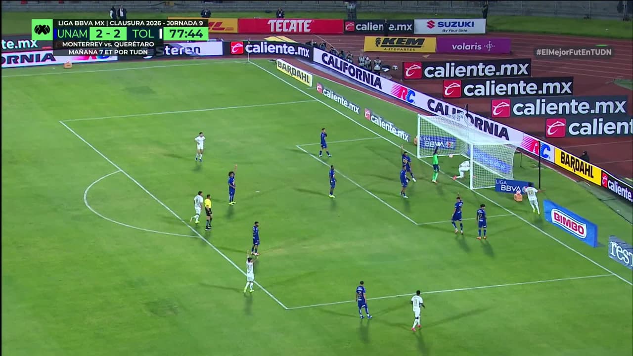 ¡GOL!  anota para Toluca. Paulinho