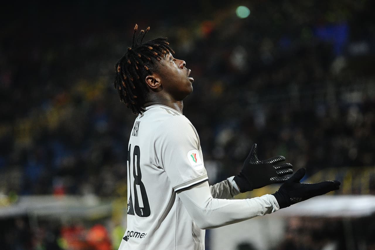 Moise Kean con Juventus en la Serie A (2017)