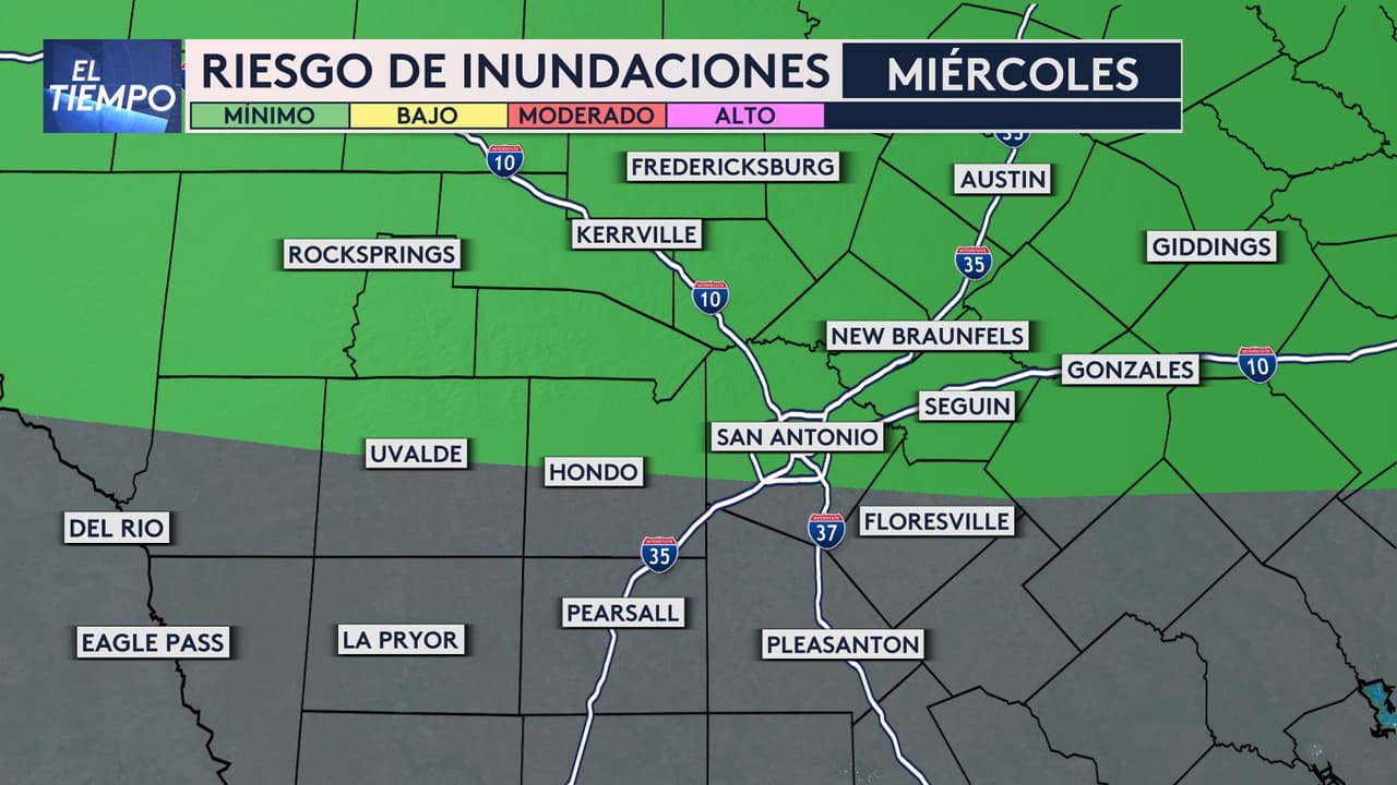 El riesgo de tiempo severo con tormentas fuertes será más probable para las 2:00pm.