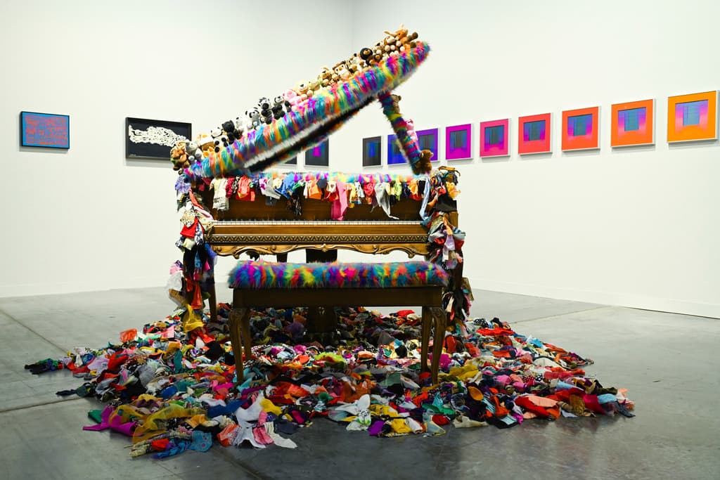 Artwork is seen at day 2 of Art Basel on Thursday, Dec. 5, 2024, at Miami Beach Convention Center in Miami Beach. (Photo by Scott Roth/Invision/AP)