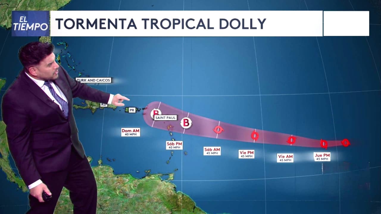 Esta sería la trayectoria de la tormenta tropical Dolly que amenaza al Caribe