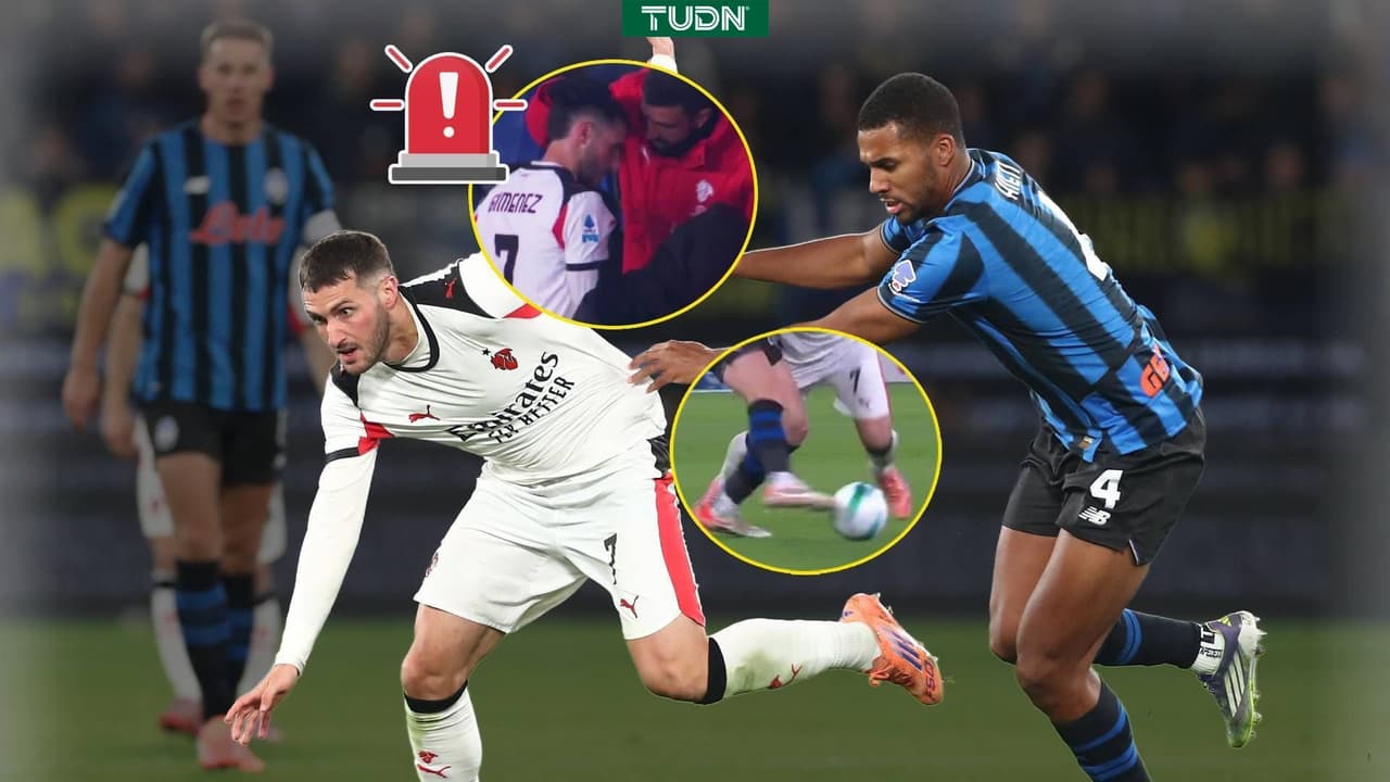 Santi Gimenez sale lesionado del partido entre Atalanta y Milan de Serie A