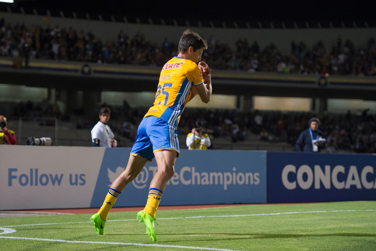 Para el joven mexicano este fue su inicio de una noche brillante con los Tigres en la que llegó a 2 goles en esta edición del campeonato y 4 en lo que va de la temporada, sumando los 2 que tiene en la Liga MX.