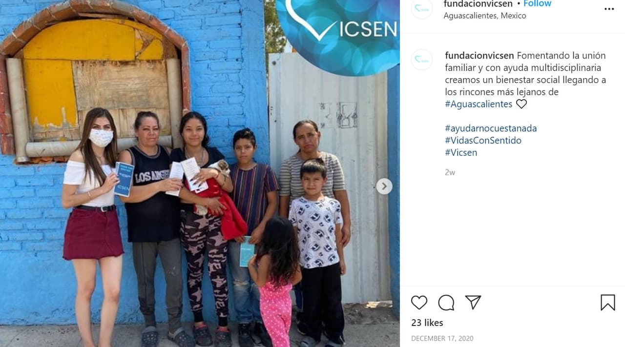 La última actividad pública que hizo para la organización fue a mediados de diciembre en el municipio de Tepezalá. Repartió volantes y organizó actividades lúdicas para los jóvenes.