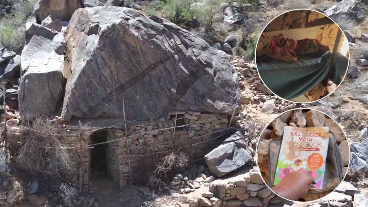 Una cueva ocultaba literas, comida y hasta un libro infantil: descubren escondite para migrantes en Arizona