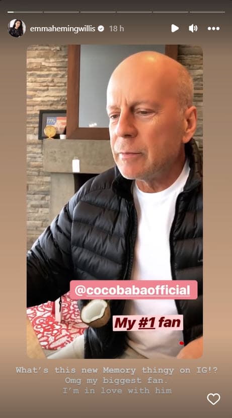 "¿Qué es esta nueva cosa de memoria en IG? Dios mío, mi mayor fan. Estoy enamorada de él".