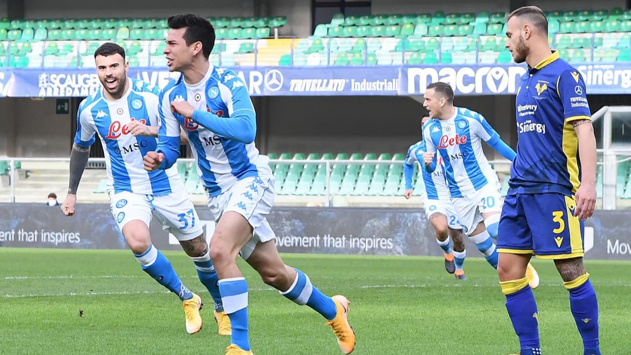 Hirving Lozano marca gol al Hellas Verona apenas a los nueve segundos