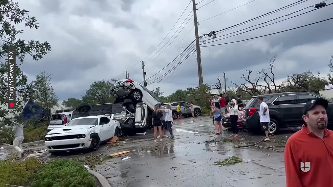 Tornado con vientos de 100 millas por hora causa fuertes daños en Palm Beach