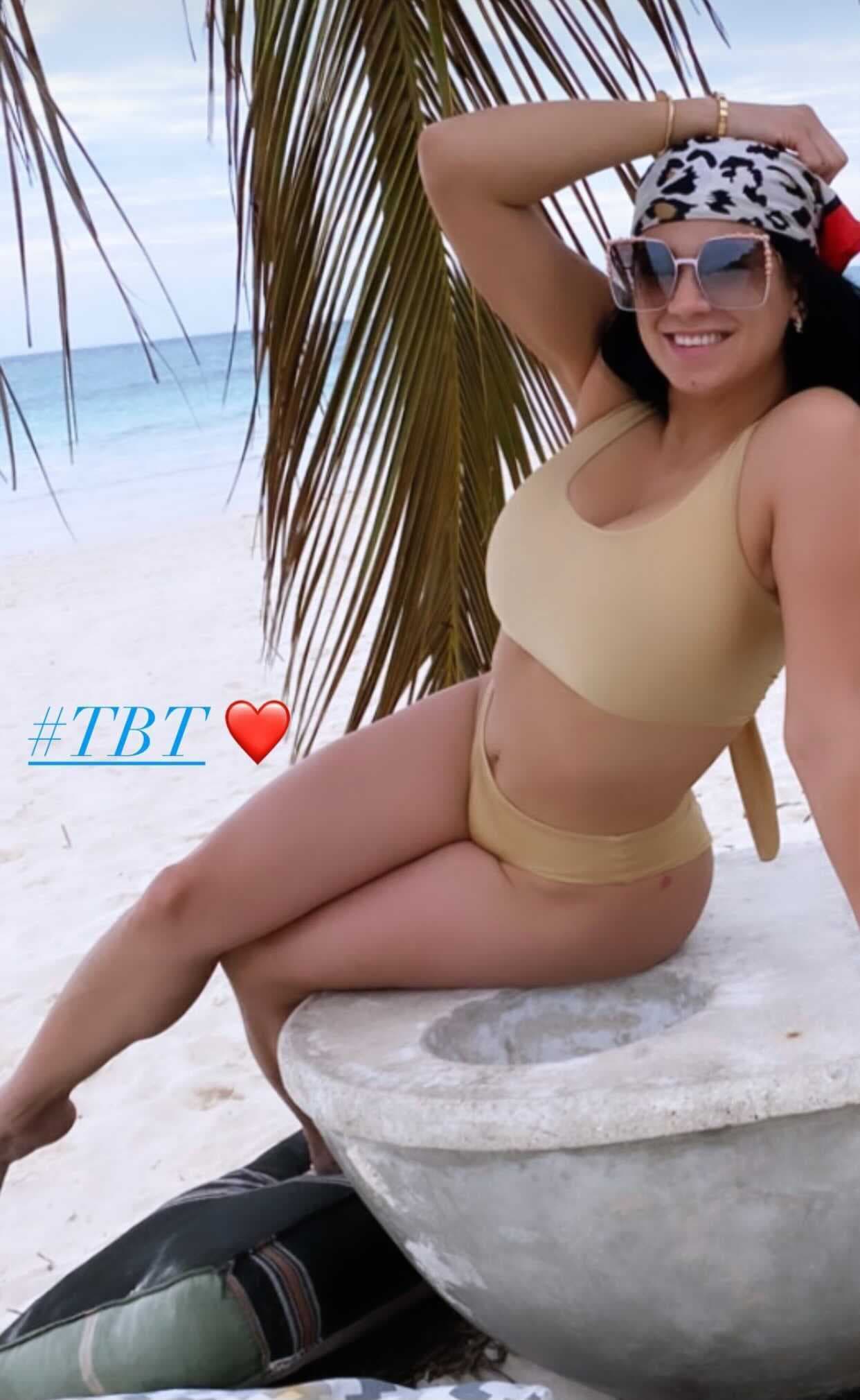 Recordó sus más recientes vacaciones en República Dominicana, donde lució como toda una diosa caribeña.