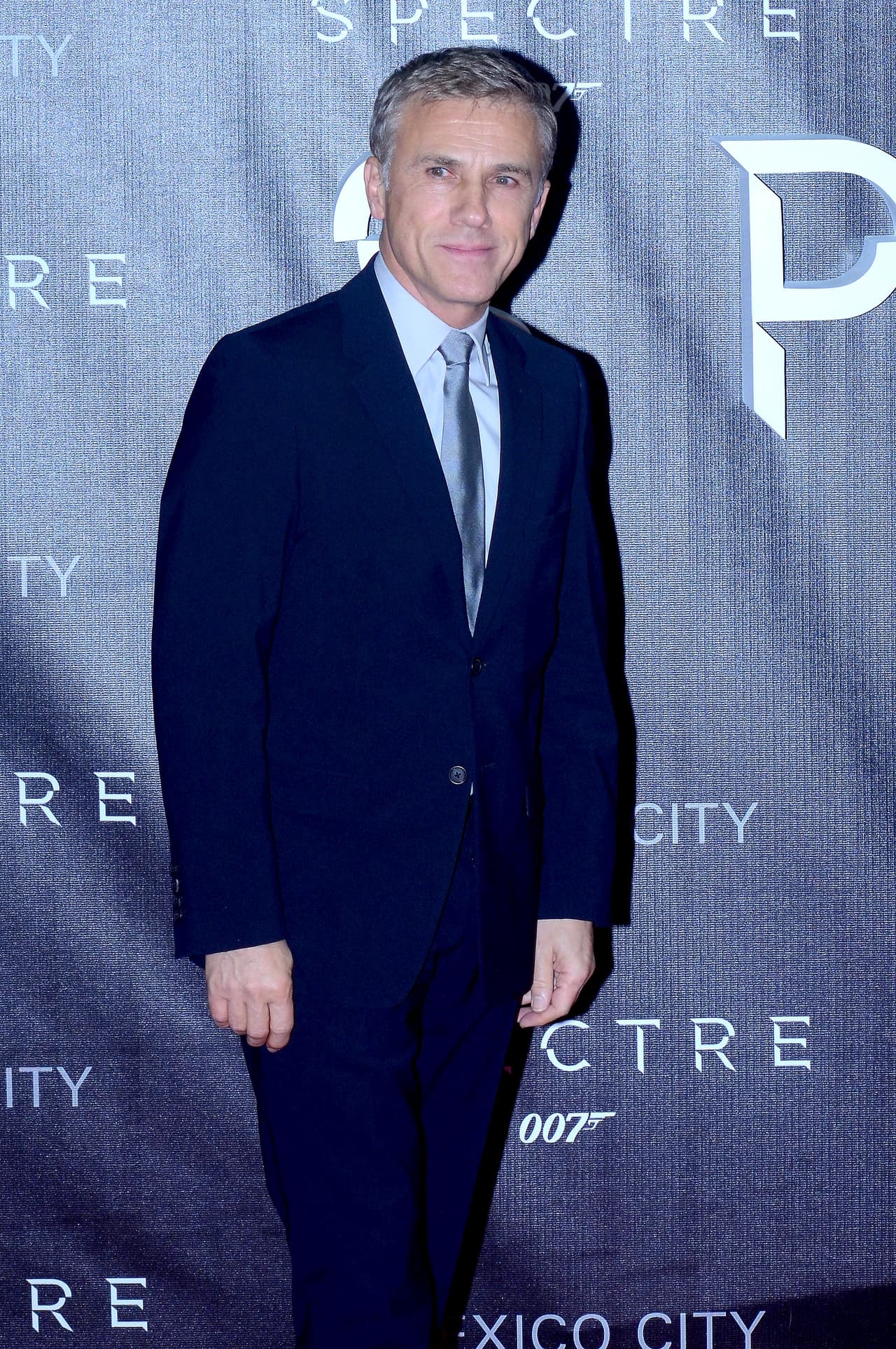 Christoph Waltz también posó para las cámaras.