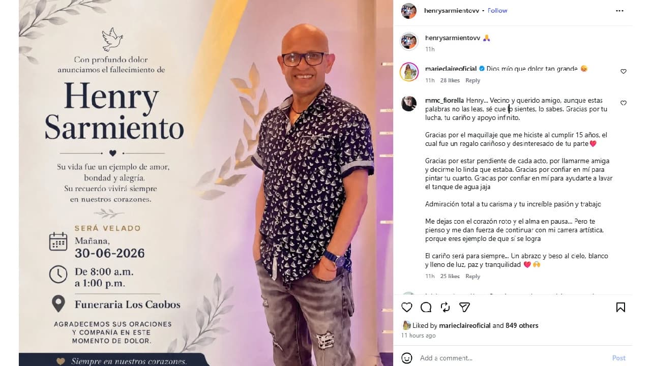 Muere el maquillista Henry Sarmiento.